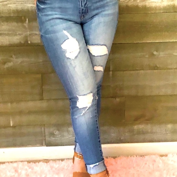 Last 1! Kancan mid rise ankle skinny jeans KC7103M size 5/26 - Picture 7 of 16